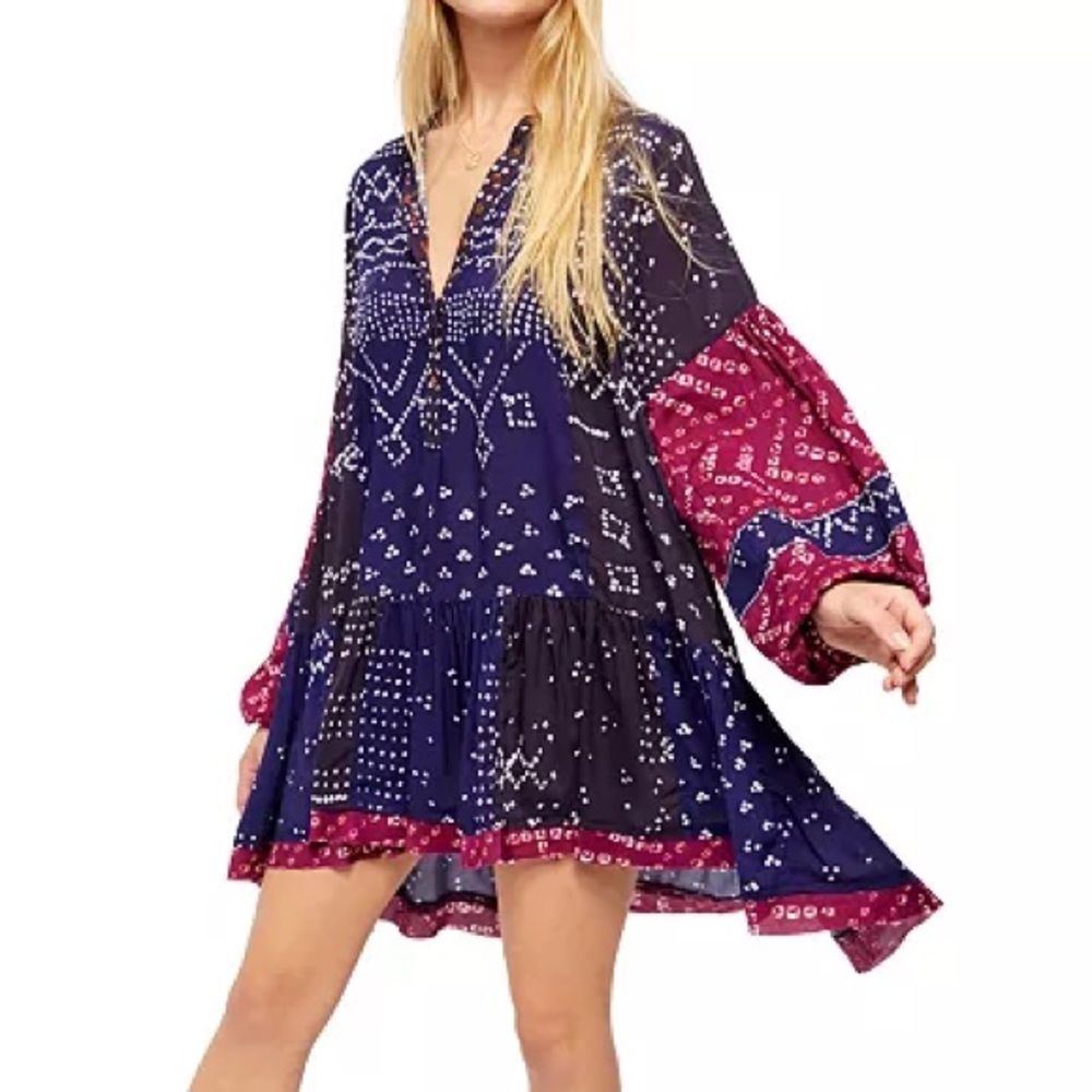 Free People Shibori Mini Dress
